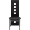 vidaXL Dining Chairs 4 pcs Black Faux Leather