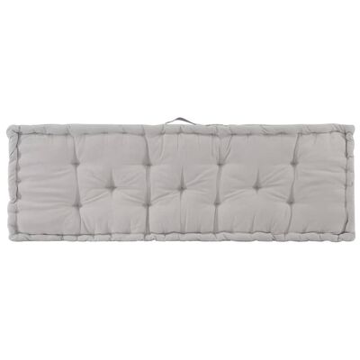 vidaXL Pallet Floor Cushions 2 pcs Cotton Grey