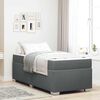 vidaXL Bed Frame with Mattress Dark Grey 90 x 190 cm Fabric