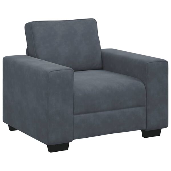vidaXL Sofa Chair Dark Grey 100x77x82 cm Velvet