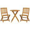 vidaXL 3 Piece Folding Bistro Set Solid Wood Acacia