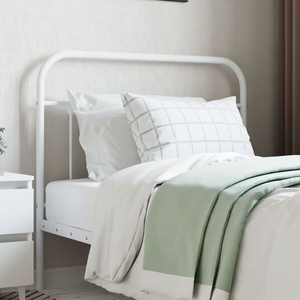 vidaXL Metal Replace Headboard White 107 cm