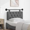 vidaXL Hanging Headboard Wall-mounted Dark Grey 100 x 55 x 7 cm Fabric