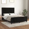 vidaXL Bed Frame without Mattress Black 137x187 cm Double Velvet