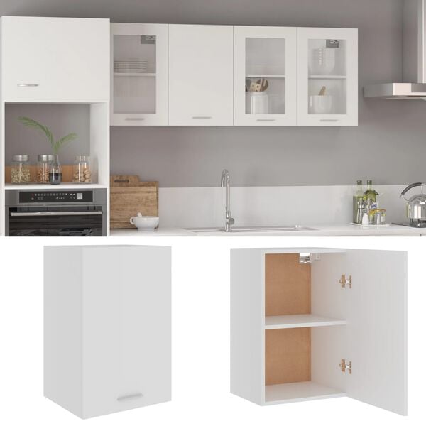 vidaXL Hanging Cabinet Lyon White 39.5x31x60 cm Engineered Wood