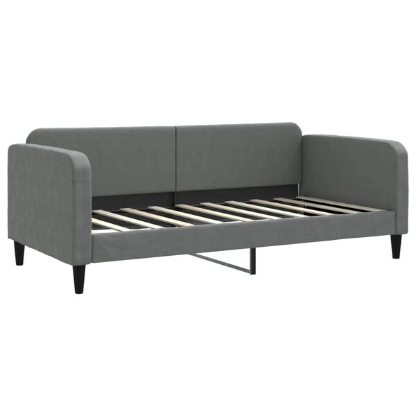 vidaXL Day Bed without Mattress Dark Grey 90x190 cm Fabric
