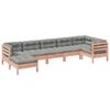 vidaXL 7 Piece Garden Sofa Set with Cushions Solid Wood Douglas Fir
