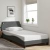 vidaXL Bed Frame "Dover" Dark Grey 107x203 cm King Single Fabric