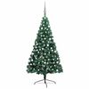 vidaXL Artificial Half Pre-lit Christmas Tree with Ball Set Green 210 cm