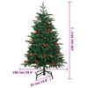vidaXL Artificial Hinged Christmas Tree with Cones and Berries 150 cm