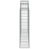 vidaXL Arched Gabion Baskets 2 pcs 200x30x120/140 cm Galvanised Iron