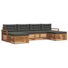 vidaXL Outdoor Sofa Set 6 pcs Natural and Anthracite Solid Acacia Wood