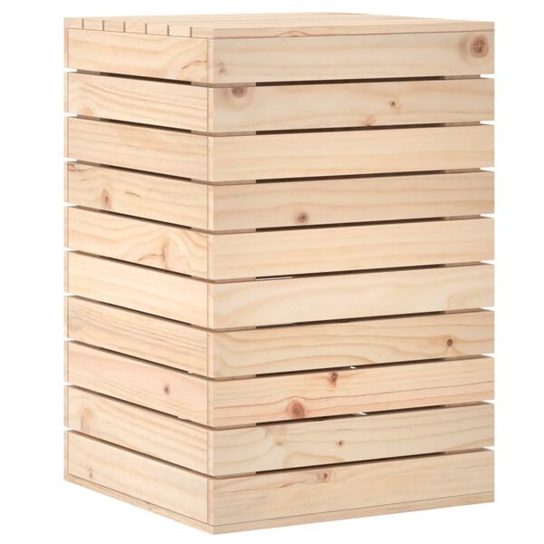 vidaXL Laundry Basket 44x44x66 cm Solid Wood Pine