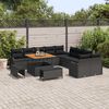 vidaXL Garden Sofa Set with Cushion with Storage 13 pcs Black