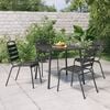 vidaXL 5 Piece Garden Dining Set Anthracite Steel