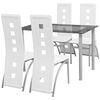 vidaXL Five Piece Dining Set White