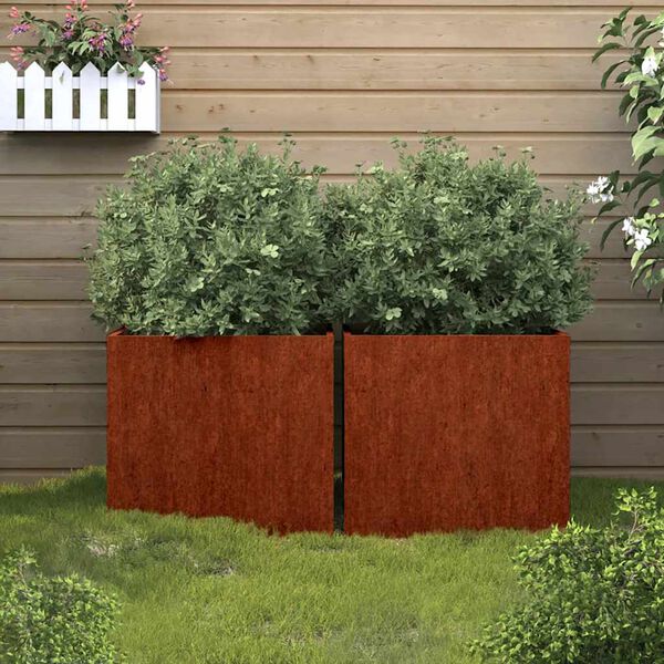 vidaXL Planters 2 pcs 42x40x39 cm Corten Steel