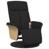 vidaXL Massage Recliner Chair with Footrest Black Fabric