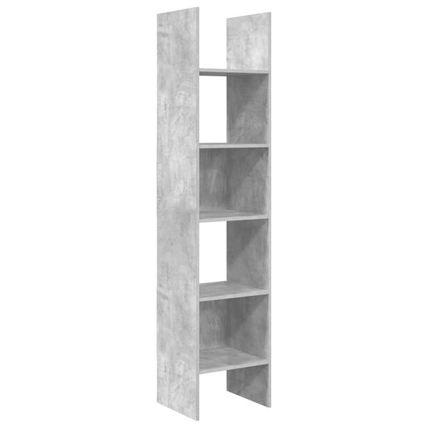 vidaXL Book Cabinet Concrete Grey 40x35x180 cm Engineered Wood