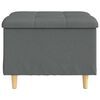 vidaXL Button Stool with Cushion Dark Grey 60 x 60 x 45 cm Fabric