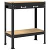 vidaXL Workbench Black 80 x 40 x 91 cm Engineered Wood and Metal