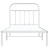 vidaXL Metal Bed Frame without Mattress with Headboard White 90x190cm