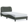 vidaXL Bed Frame without Mattress "Hvar" Dark Grey 90x190 cm Fabric