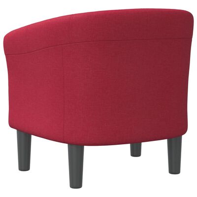 vidaXL Tub Chair Wine Red Fabric