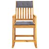 vidaXL Rocking Chair with Cushions Solid Wood Acacia