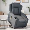 vidaXL Stand up Massage Recliner Chair Grey Faux Leather