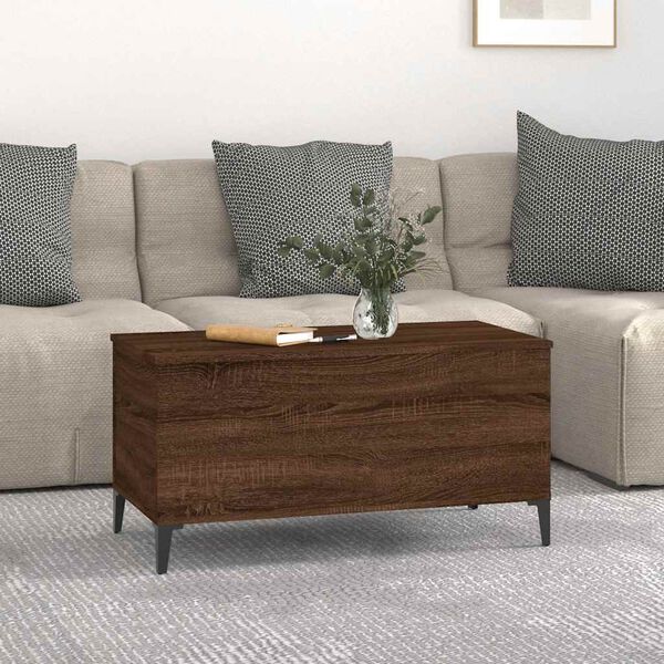 vidaXL Coffee Table Brown Oak 90x44.5x45 cm Engineered Wood