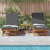 vidaXL Sun Lounger 2 pcs Brown 63 x 199 x 85cm Solid Acacia wood