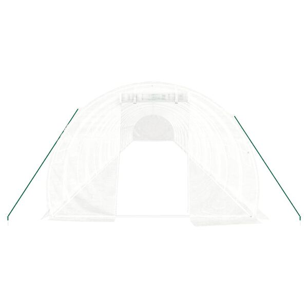 vidaXL Greenhouse with Steel Frame White 60 m² 20x3x2 m