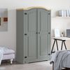 vidaXL Wardrobe Mexican Pine Corona Range 2 Doors Grey