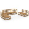vidaXL 7 Piece Garden Lounge Set Honey Brown Solid Wood Pine