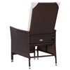 vidaXL 2 Piece Garden Lounge Set with Cushions Poly Rattan Brown