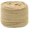 vidaXL Multipurpose Utility Rope 6 mm 100 m Natural PP 240 kg Max Load