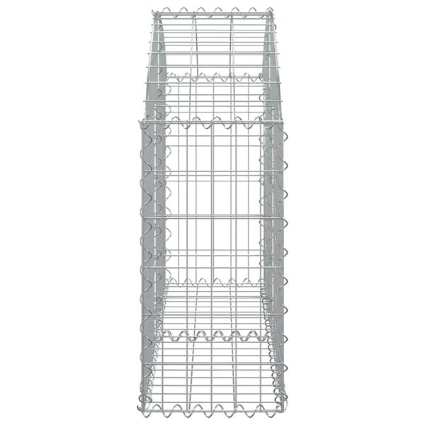 vidaXL Arched Gabion Basket 100x30x60/80 cm Galvanised Iron