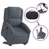 vidaXL Stand up Massage Recliner Chair Dark Grey Velvet