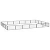 vidaXL 20-Panel Dog Playpen Black 100x50 cm Powder-coated Steel