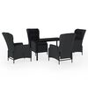 vidaXL 5 Piece Garden Dining Set Dark Grey