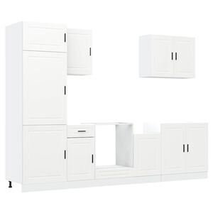 vidaXL 7 Piece Kitchen Cabinet Set Porto White Engineered Wood