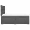 vidaXL Box Spring Bed with Mattress Dark Grey Double Fabric