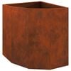 vidaXL Corner Planter Rusty 45 x 45 x 50 cm Weathering steel