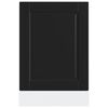 vidaXL Dishwasher Panel Porto Black 45x1,5x67 cm Engineered Wood