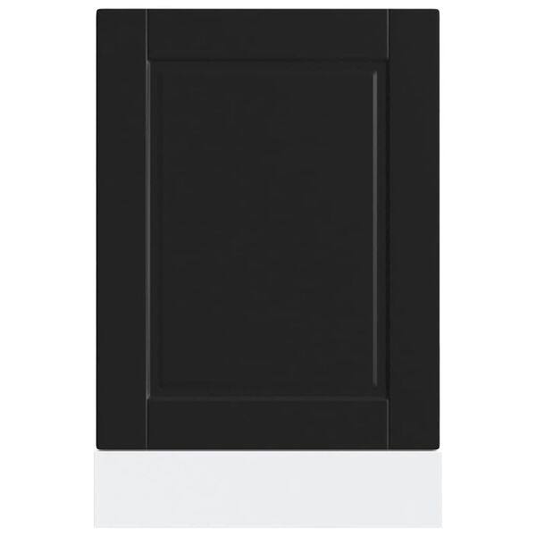 vidaXL Dishwasher Panel Porto Black 45x1,5x67 cm Engineered Wood