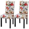vidaXL Dining Chairs 2 pcs Multicolour Fabric