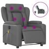 vidaXL Electric Massage Recliner Chair Grey Faux Leather
