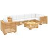 vidaXL 7 Piece Garden Lounge Set with Cushions Solid Wood Teak