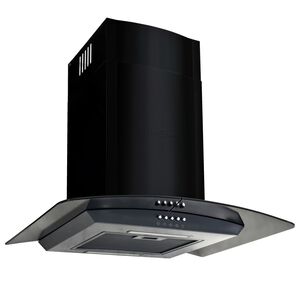 vidaXL Wall Mounted Range Hood Stainless Steel 756 m³/h 60 cm Black